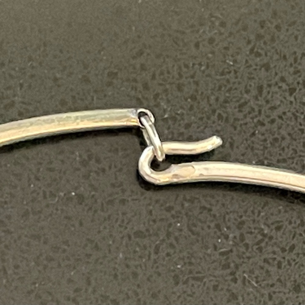 Just Andersen Modernist Silver Choker Necklace w/Triple Cherry Pendant - Picture 6 of 8